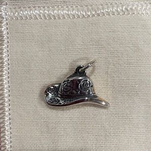Silver Cowboy Hat Charm Pendant